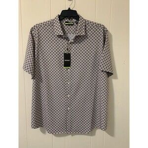 Murano Performance Mens Size XXL Slim Fit Short Sleeve Button Up NWT